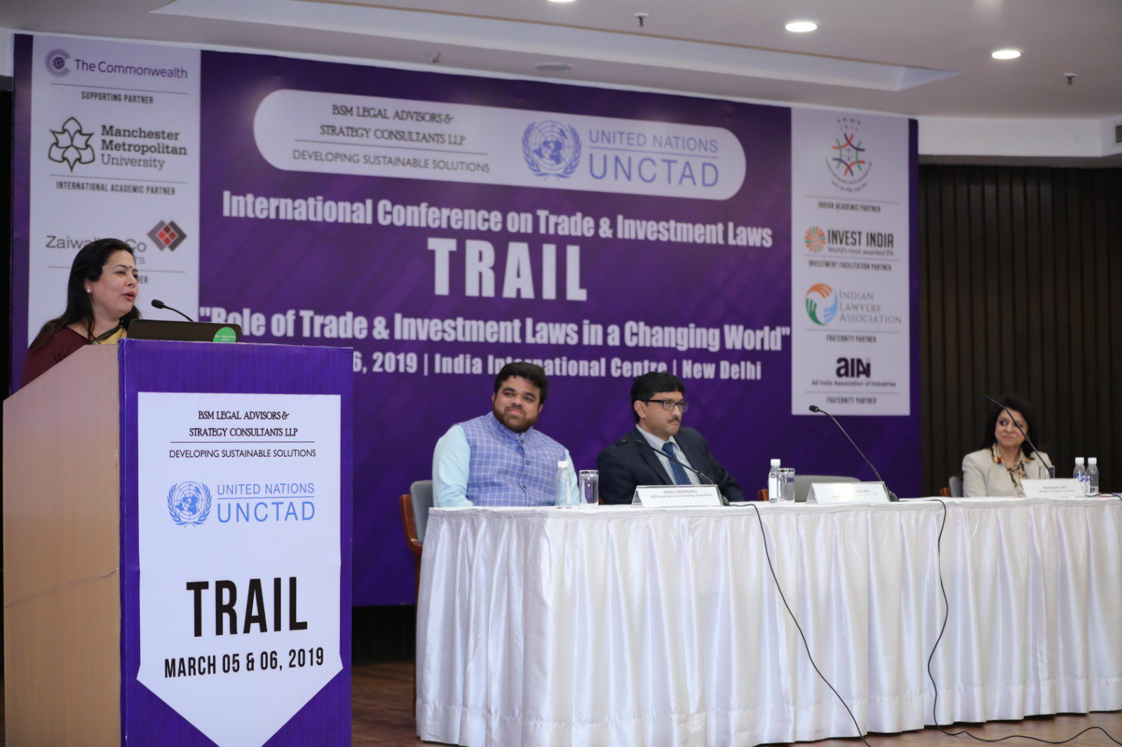 Ms. Meenakshi Lekhi, MP speaking at International Conference on Trade & Investment Laws (TRAIL)
